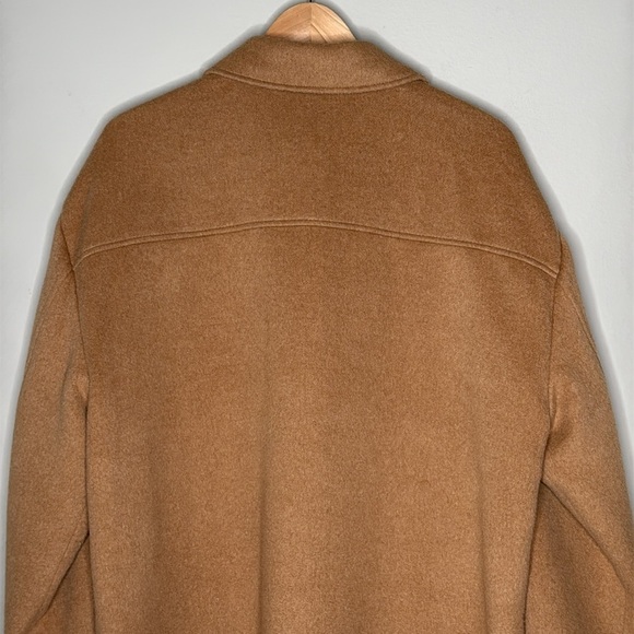 GAP Recycled Wool Blend Jacket Shacket Button Front Womens Size XL Tall in Camel - Picture 8 of 11